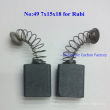 Power Tools Accessories Household Appliances, Washing Machine, Refrigerator Carbon Brushes/ Terminals for Rubi 7*15*18